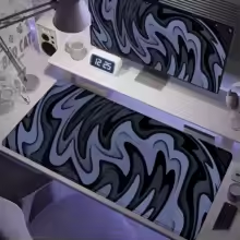 Mouse Pad, Abstract Symbol GraffitI Blue