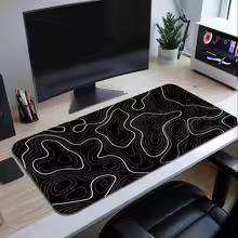 Mouse Pad, T-Topographic Map Black curve