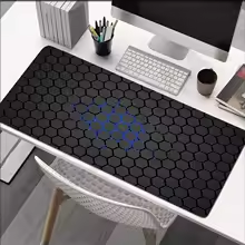 Mouse Pad, Geometric Mats Table Rug Black and Blue